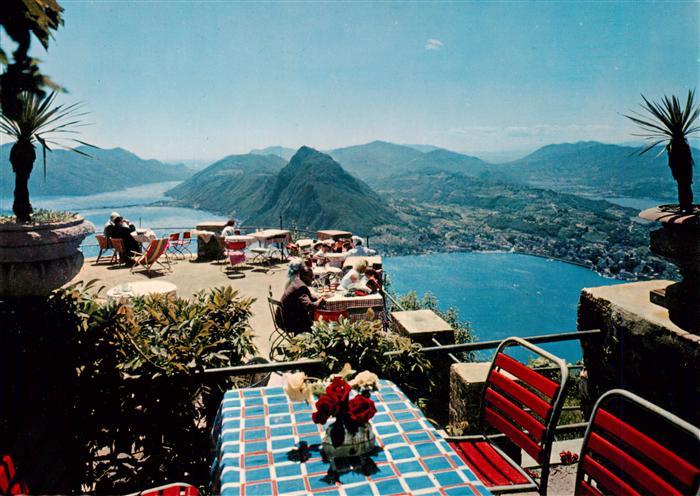 13946254 Lugano_Lago_di_Lugano_TI Restaurant du sommet Monte Bre Panorama