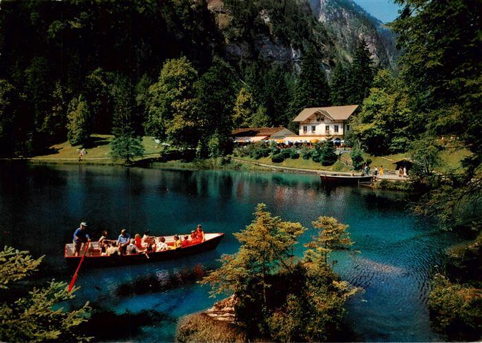 13946934 Blausee-Mitholz_BE Bootsfahrt Idylle am See Gasthaus Restaurant