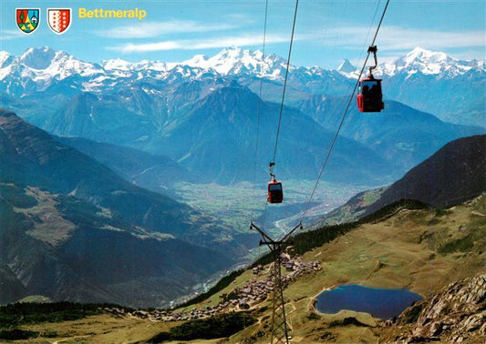 13947846 Bettmeralp_VS Gondelbahn Bettmerhorn Fernsicht Alpenpanorama