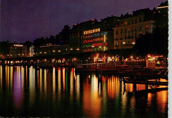 13948574 Lugano_Lago_di_Lugano_TI photo de nuit de la promenade du port