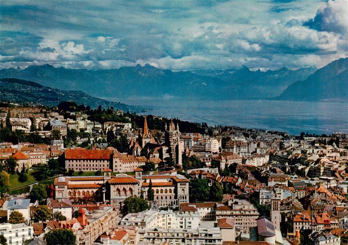 13948577 Lausanne_VD Vue générale aérienne Lac Léman et les Alpes