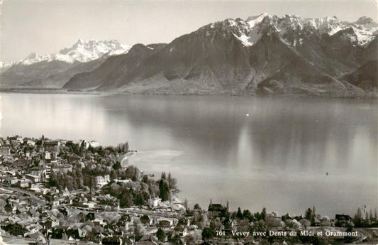 13949106 Vevey_VD Panorama Lac Léman Dents du Midi et Grammont