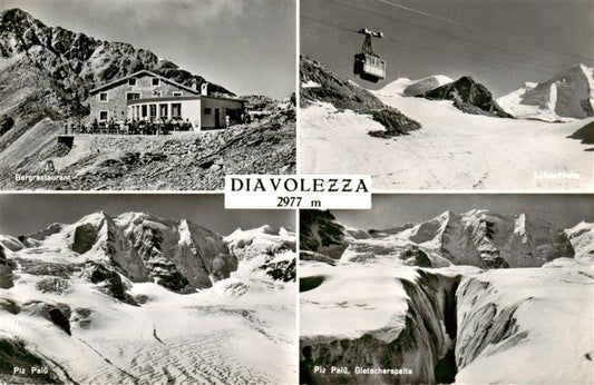 13949226 Diavolezza Berghaus Restaurant Luftseilbahn Piz Palue Gletscherspalte