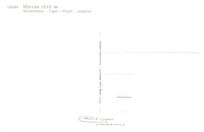 13950272 Muerren_BE Wetterhoerner Eiger Moench Jungfrau