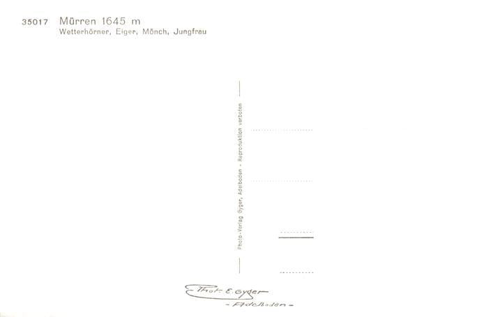 13950276 Muerren_BE Wetterhoerner Eiger Moench Jungfrau