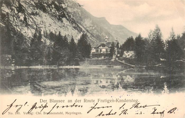 13950292 Blausee-Mitholz_BE Seepanorama an der Route Frutigen_Kandersteg