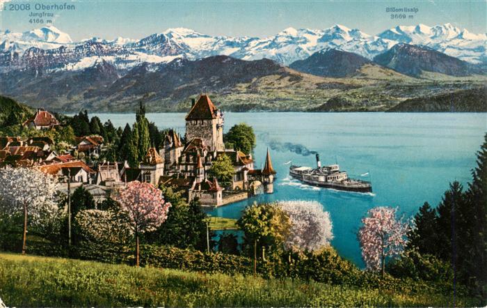 13950302 Oberhofen_AG mit Thunersee Jungfrau und Bluemlisalp