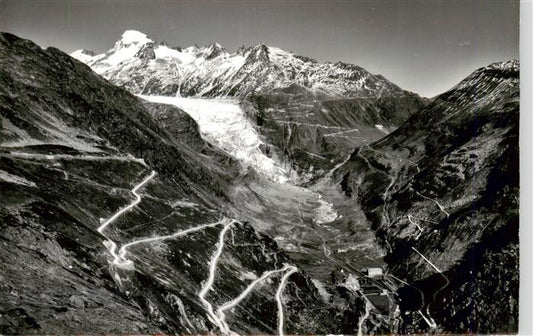 13950316 Gletsch_1784m_VS mit Grimsel und Furkastrasse Galenstock Rhonegletscher