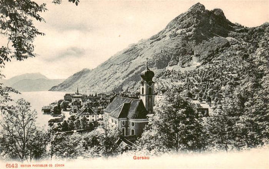 13950659 Gersau_Vierwaldstaettersee_SZ Panorama avec église