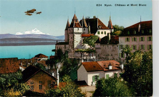 13950029 Nyon_VD Château et Mont Blanc