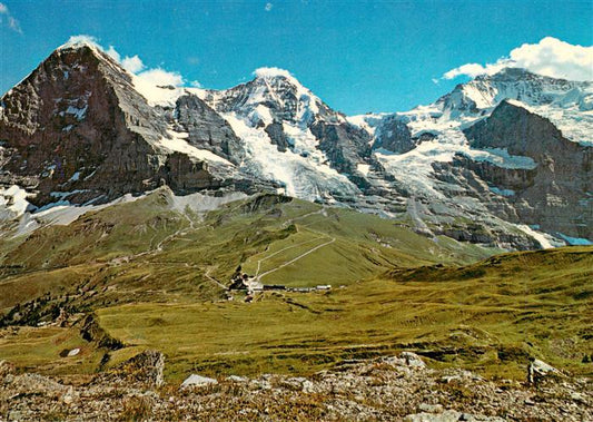 13951947 Kleine_Scheidegg_Interlaken_BE Fliegeraufnahme mit Eiger Moench und Jun