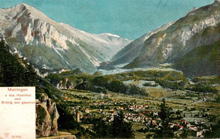 13960682 Meiringen_BE Blick ins Haslital vom Bruenig