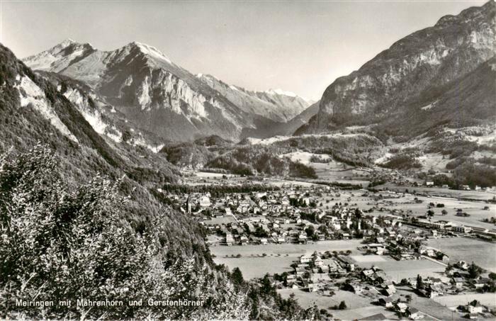 13960688 Meiringen_BE mit Maehrenhorn und Gerstenhoerner