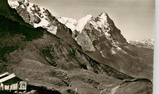 13960776 Grosse_Scheidegg_1962m_BE mit Eiger und Wetterhorn