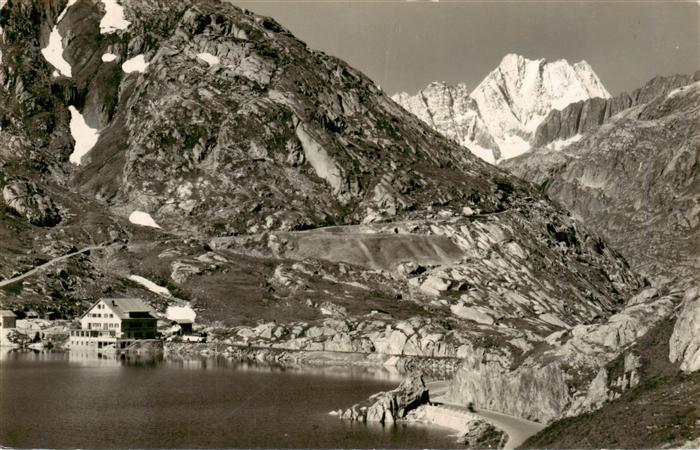 13960812 Grimsel_Passhoehe Hotel Grimselpasshoehe Lauteraarhorn Schreckhorn