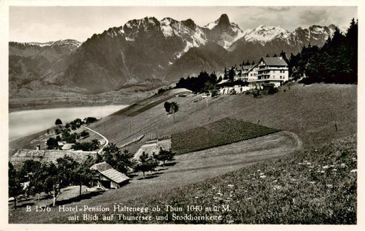 13960869Haltegg_1040m_Thun Hôtel PensionHaltegg avec vue sur le lac de Thoune et