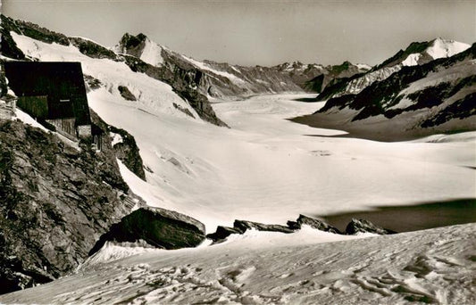 13961002 Jungfraujoch_3457m_BE Vue sur le Berghaus et le glacier d'Aletsch