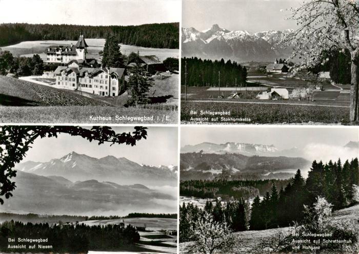 13961109 Schlegwegbad_Linden_BE Panorama du Kurhaus avec Stockhornkette Niesen Schra