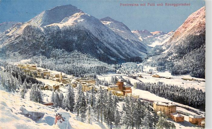 13961144 Pontresina avec le glacier Palue et Roseg