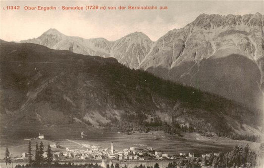 13961162 Samaden Vue depuis le chemin de fer de la Bernina