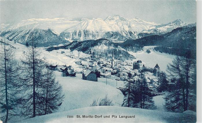 13961170 St_Moritz__SANKT_MORITZ_GR Dorf und Piz Languard