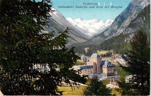 13961180 Pontresina Schlosshotel Enderlin et vue sur le Rosegtal