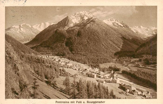 13961190 Pontresina avec le glacier Palue et Roseg