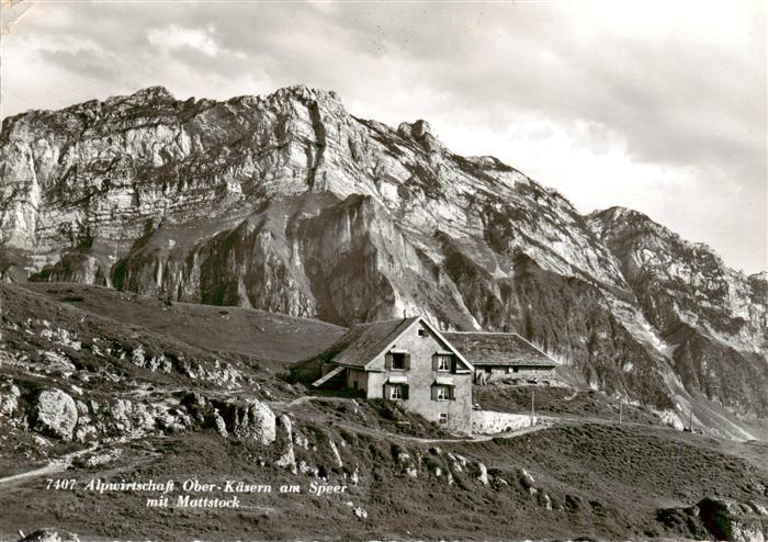 13961583 Ober-Kaesern_Oberkaeseren_Amden_SG Alpenwirtschaft am Speer mit Mattsto