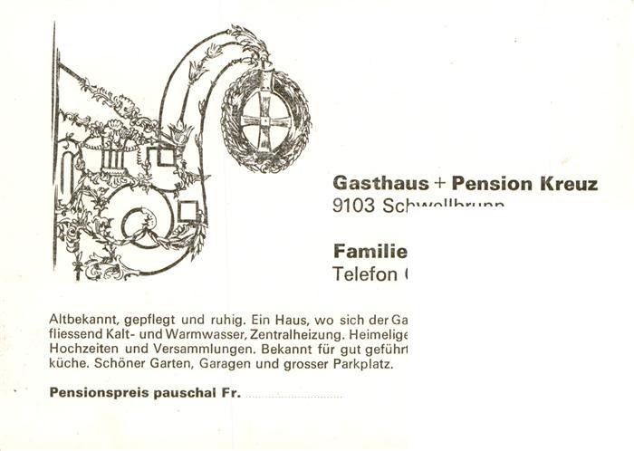 13962869 Schwellbrunn Gasthaus Pension Kreuz région locale