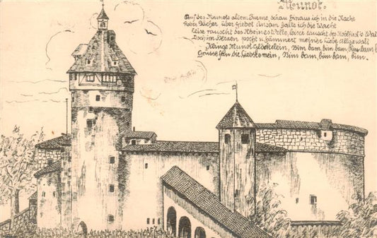 13955558 Schaffhausen__SH Forteresse de Munot Carte d'artiste